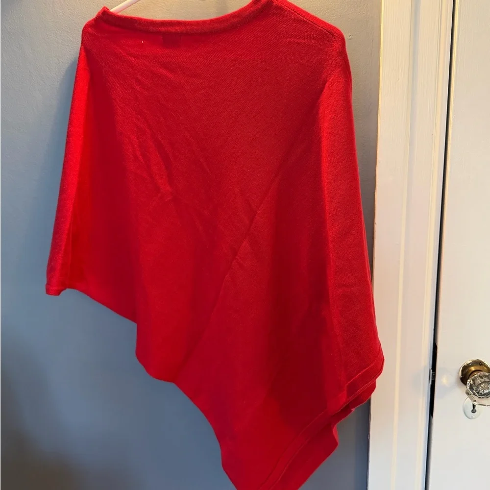 Cheerful Red Holiday Poncho
